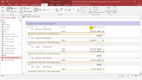 Access Report Multiple Tables