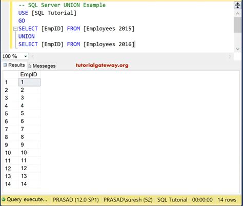 access sql union query