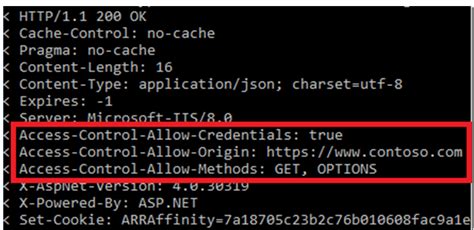 Access-Control-Allow-Credentials Web.config