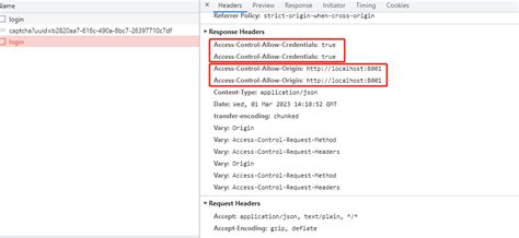 Access-Control-Allow-Headers Multiple Values