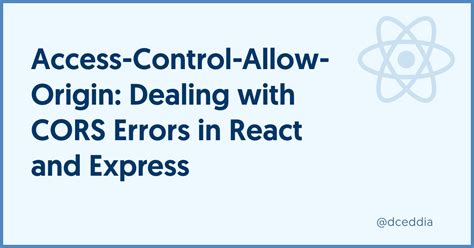 Access-Control-Allow-Origin' React