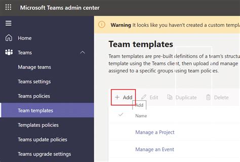 accessing microsoft teams admin center