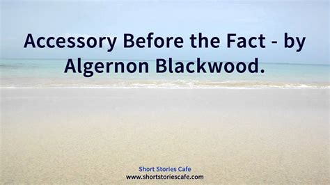 Accessory Before The Fact A