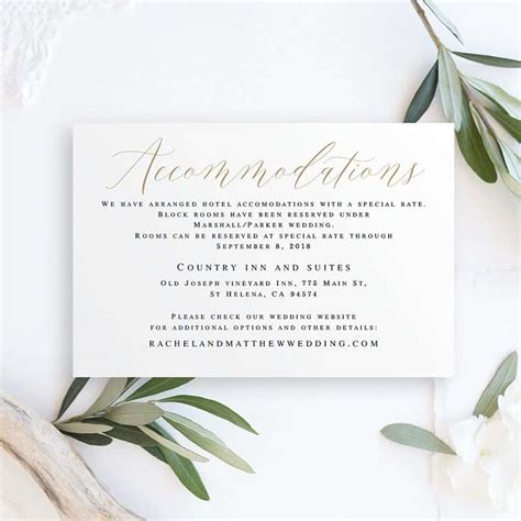 Accommodation Wedding Invite: Tips For A Stress-Free Event