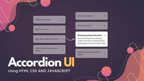 Accordion Header In Javascript