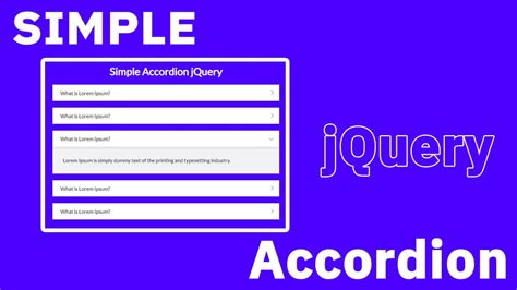 Accordion Simple Jquery Codepen