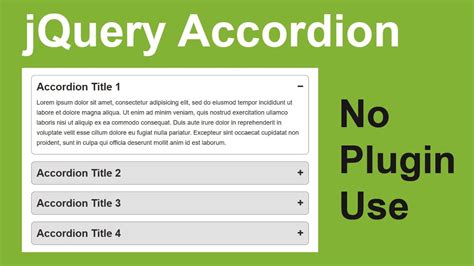 Accordion Using Jquery Example