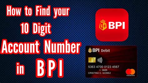 account number of bpi
