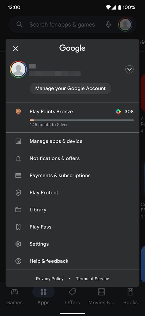 Account Settings App Store