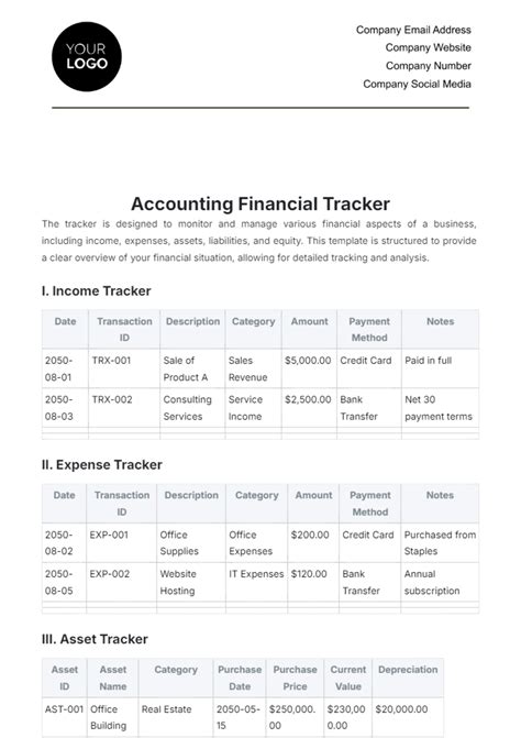 Account Tracker Template Free Printable