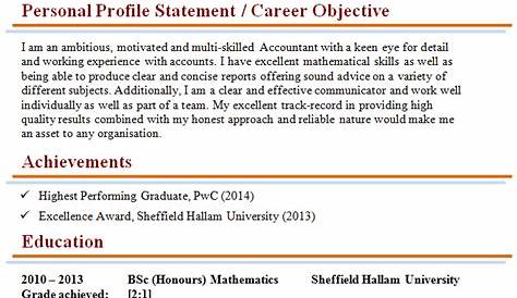 Sample Curriculum Vitae For Accountant / 5 Accountant Resume Examples