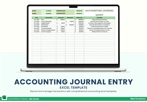 Accounting Journal Excel Template