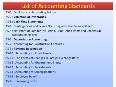 Accounting standards