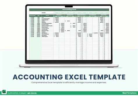 Accounting Spreadsheet Templates Excel —