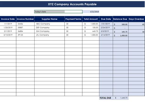 free download Accounts Payable Tracking Spreadsheet Spreadsheets