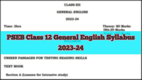 accounts syllabus class 12 pseb
