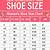 accurate shoe size chart