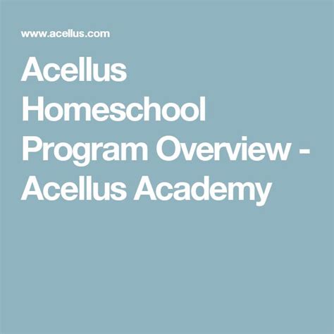 acellus homeschool program