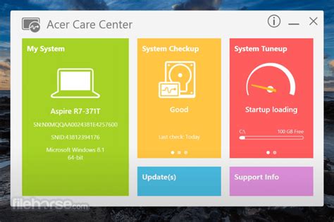 acer care center app not working
