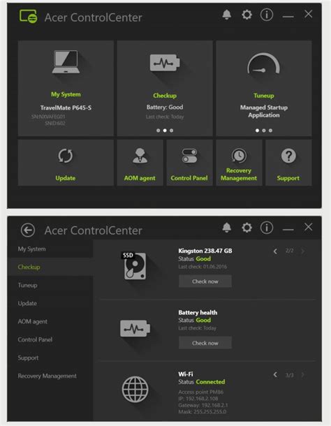 acer care center vs acer control center