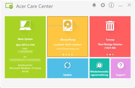 acer care center wird initialisiert