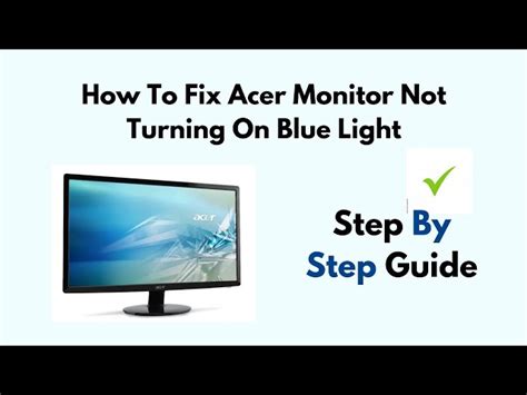 How To Fix Acer Monitor Not Working