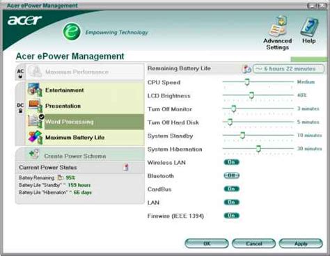 acer power management app