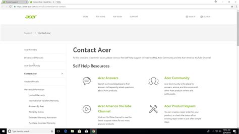 acer support assistant uk