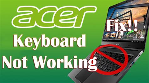 acer laptop keyboard some keys not working windows 10