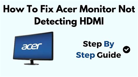 acer laptop not detecting external monitor