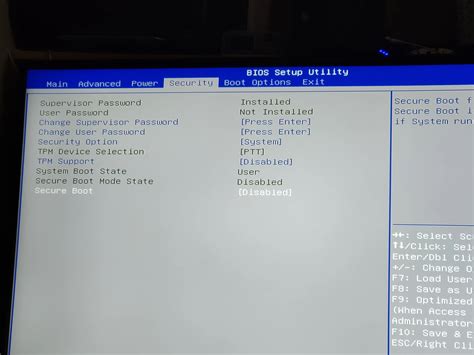 acer laptop secure boot disable