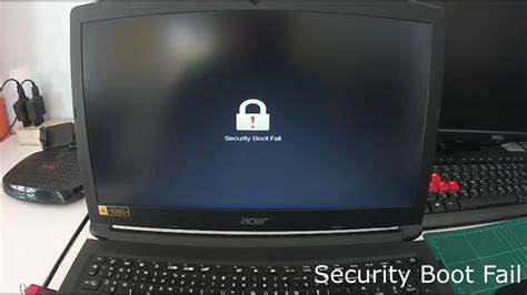 acer laptop security boot fail