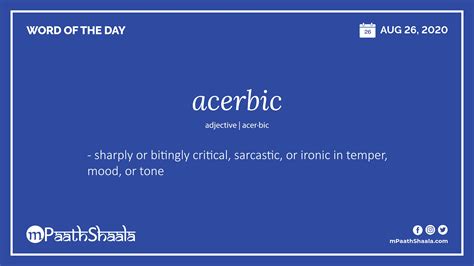 acerbic definition tone