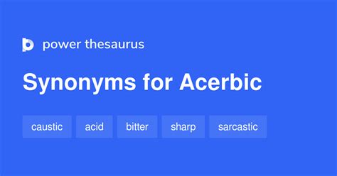 acerbic synonyms list