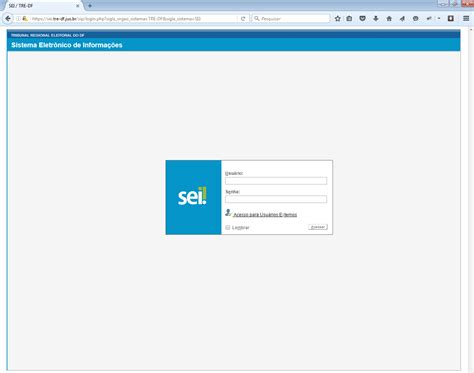 acesso ao sistema sei