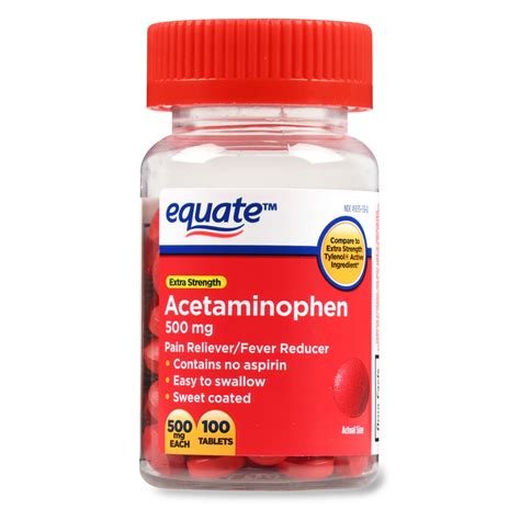 acetaminophen 500 mg walmart