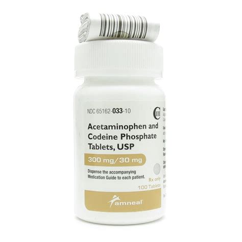 acetaminophen cod #4 dosage