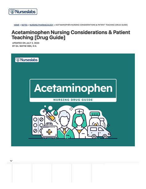 Acetaminophen Suppository Nursing Considerations