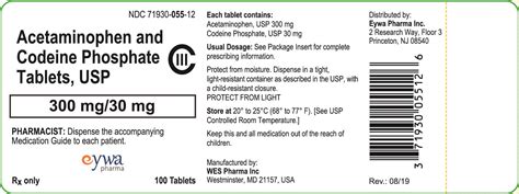 acetaminophen with codeine 30 mg schedule