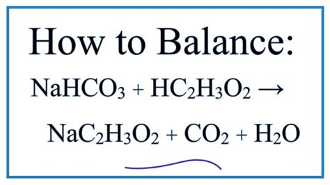 sodium bicarbonateacetic acid reaction YouTube