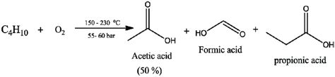 acetic acid and an oxidant