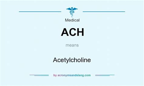 acetylcholine abbreviation medical
