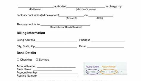 Fillable Auto Association (Ach) Payment Authorization Form printable