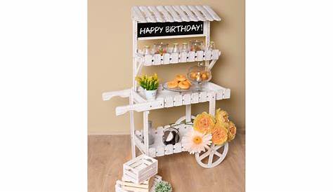 Petit chariot bois candy bar mariage 62 cm Achat / Vente