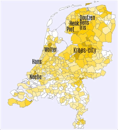 achternamen in nederland op kaart