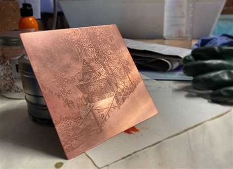 Acid Etching Copper Plate