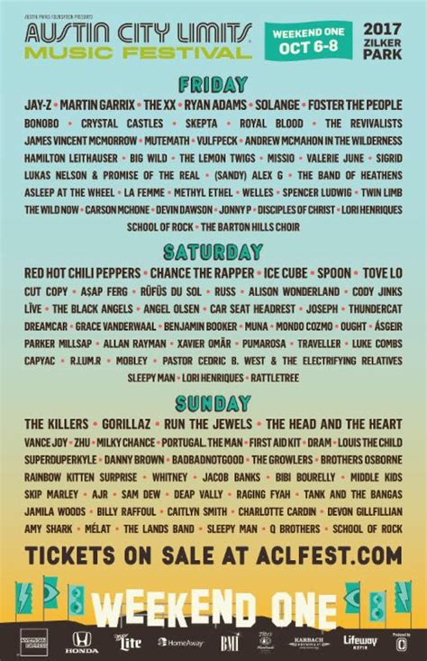 acl tickets for sale weekend 1