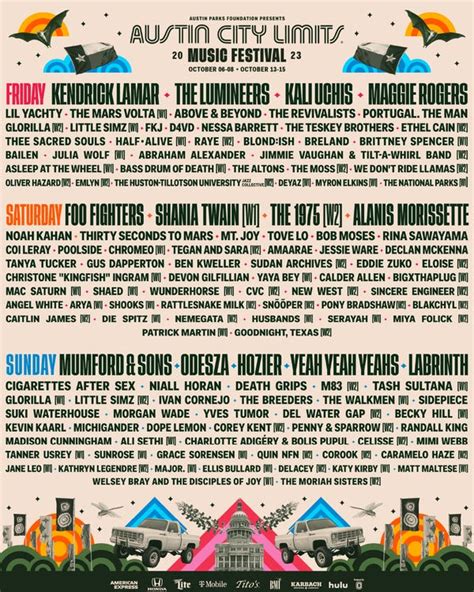 acl weekend 1 friday ticket