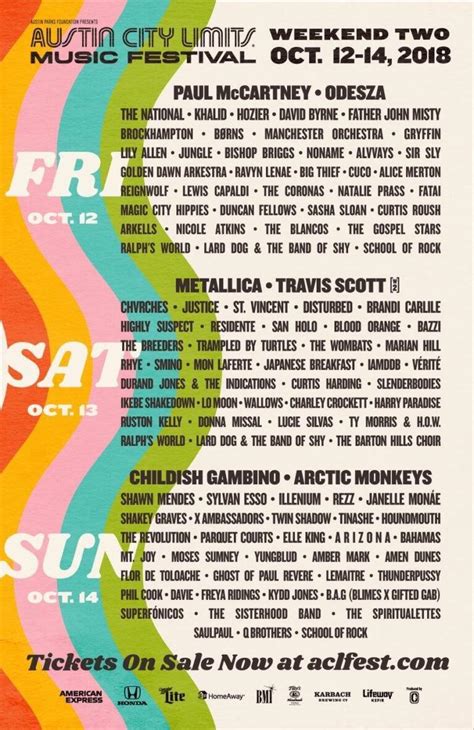 acl weekend 2 sunday tickets