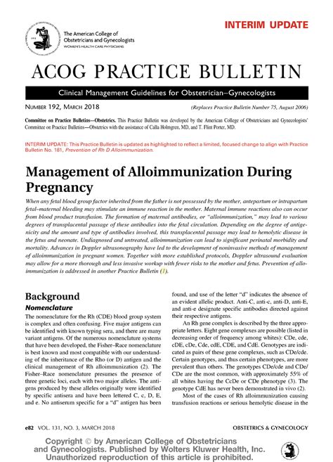 acog practice bulletin 192